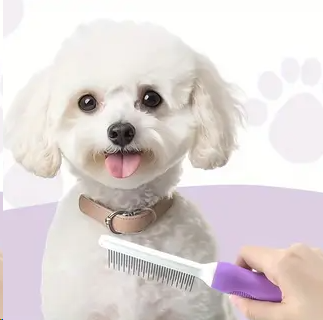 2-in-1 Grooming Comb for Cats and Dogs – Stainless Steel