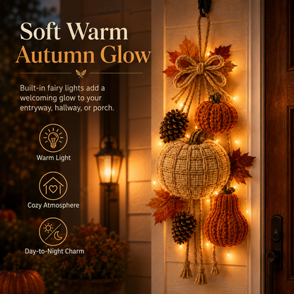 lighted rustic harvest door hanging decor