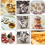 20-piece stainless steel cookie cutter set, stainless steel baking molds