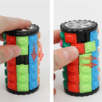 3 colorful cylindrical sliding Rubik's Cube toys