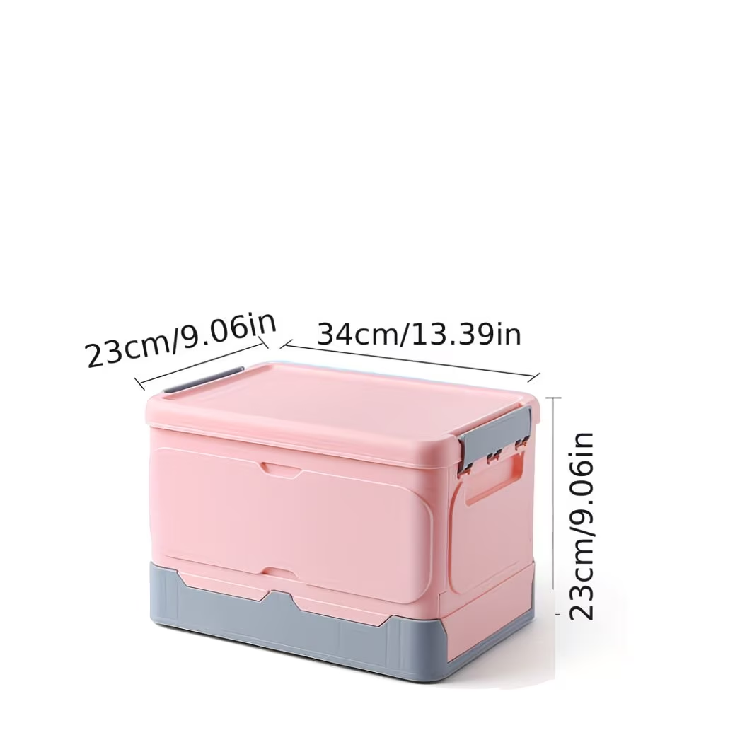 Foldable Storage Box, Book Organizer, Plastic Storage Container, Collapsible Storage Box