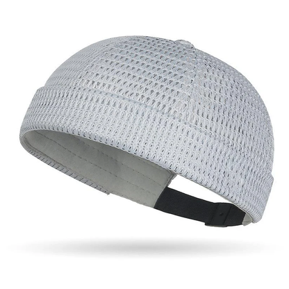 Men's Breathable Brimless Docker Hat – Lightweight Mesh Skull Cap for Summer Outdoor Wear