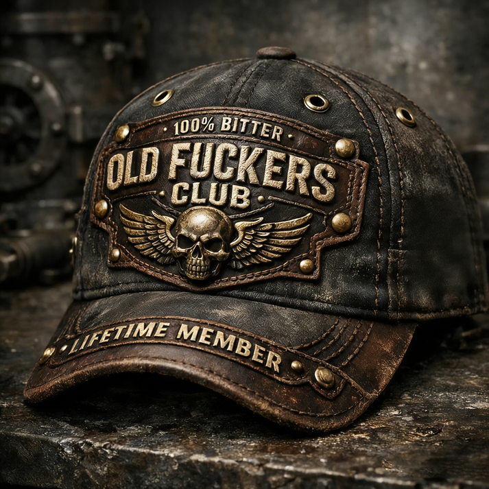 ❤️Old Fuckers Club Handmade Vintage Baseball Cap
