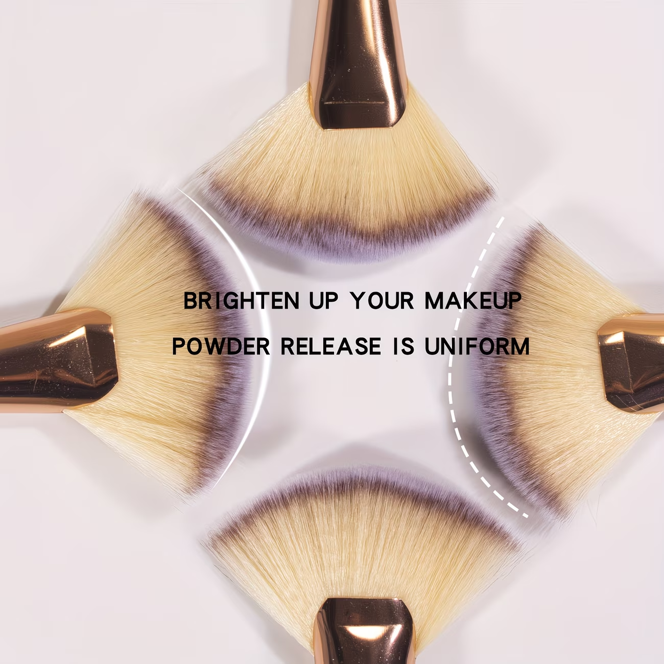 Single diamond shaped facial makeup brush