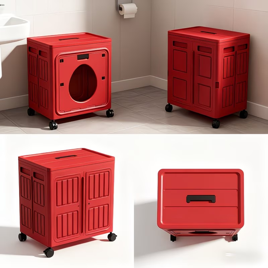 Large capacity folding storage box | Durable plastic material, stackable