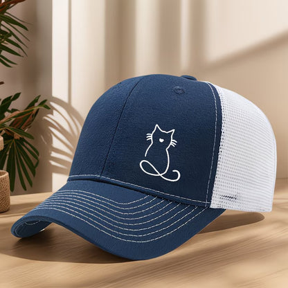 Cute cat print baseball cap