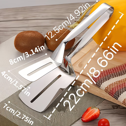 Stainless steel fish fryer and food clamp