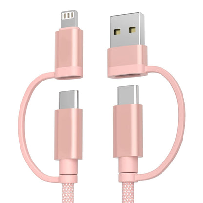 For iPhone 17 16 Pro 4 in 1 USB C Charger Cable