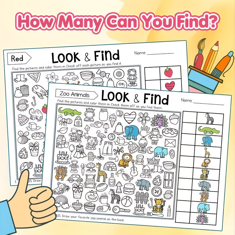 Children's Hidden Object Coloring Book