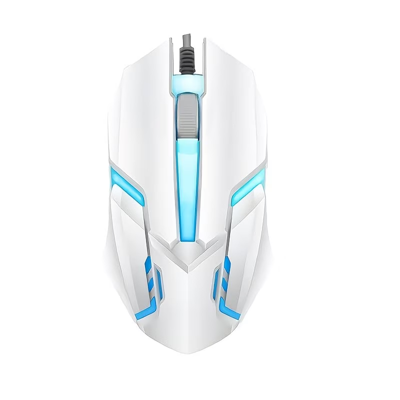 Wired RGB gaming mouse with mechanical click sensation, USB computer mouse, suitable for PC, laptop, desktop computers