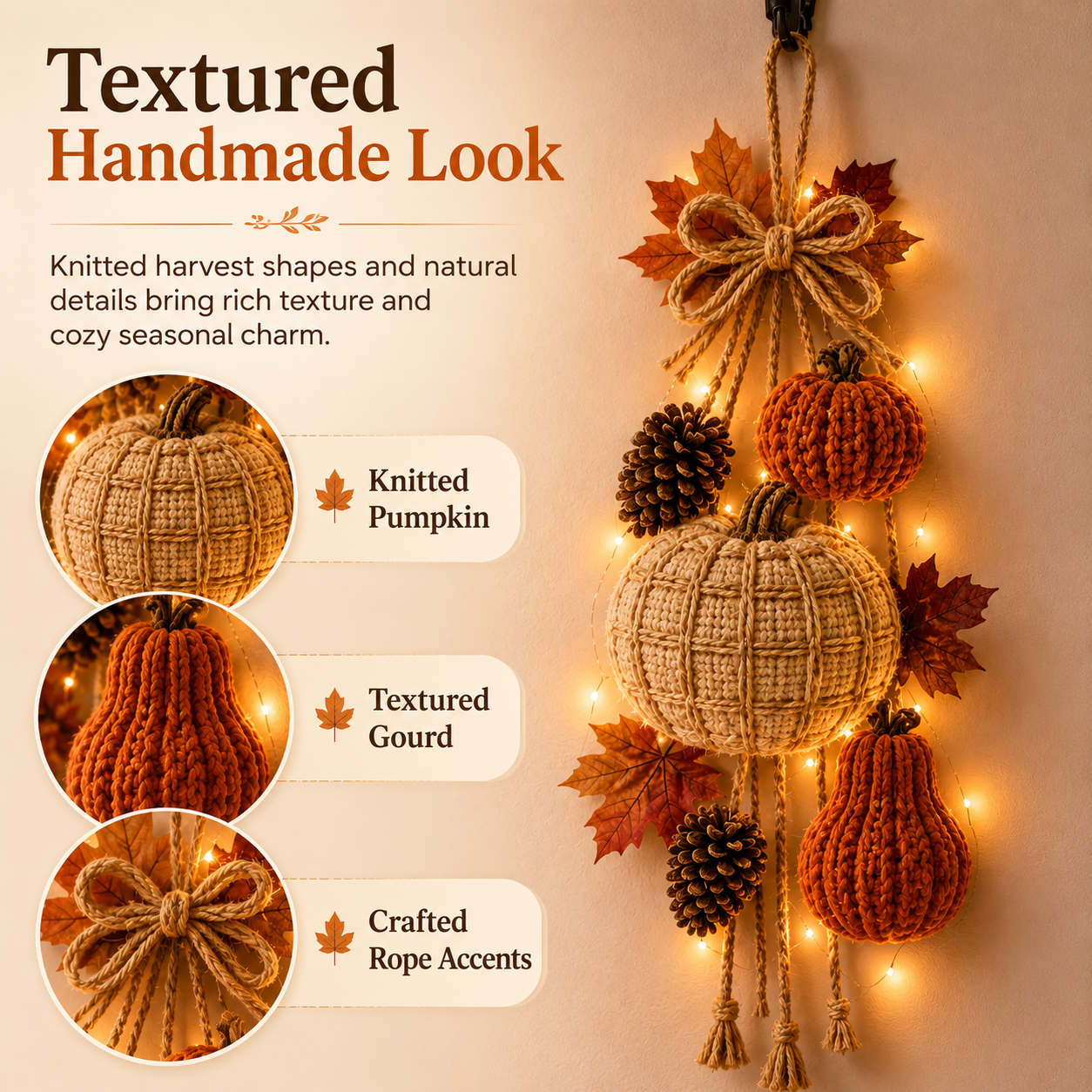 lighted rustic harvest door hanging decor