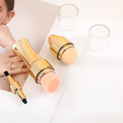 4-in-1 double-sided multifunctional makeup brush with 4 brush heads