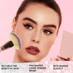 Single diamond shaped facial makeup brush