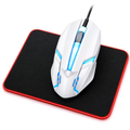Wired gaming mouse with LED lights - ergonomically designed, USB connected, lightweight and portable, gaming mouse set, mouse and mouse pad in one