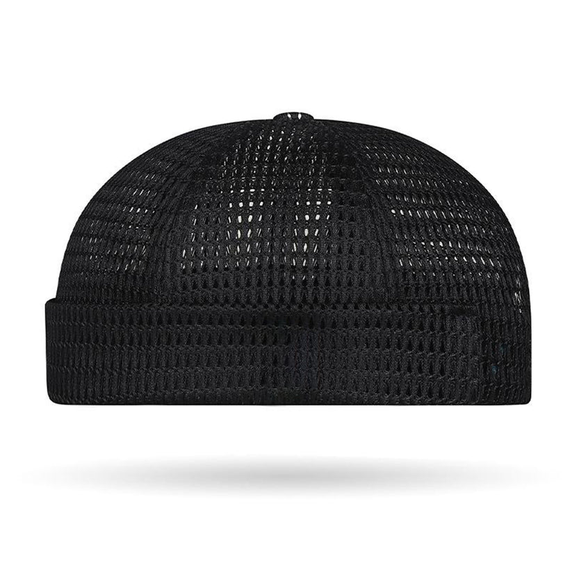 Men's Breathable Brimless Docker Hat – Lightweight Mesh Skull Cap for Summer Outdoor Wear