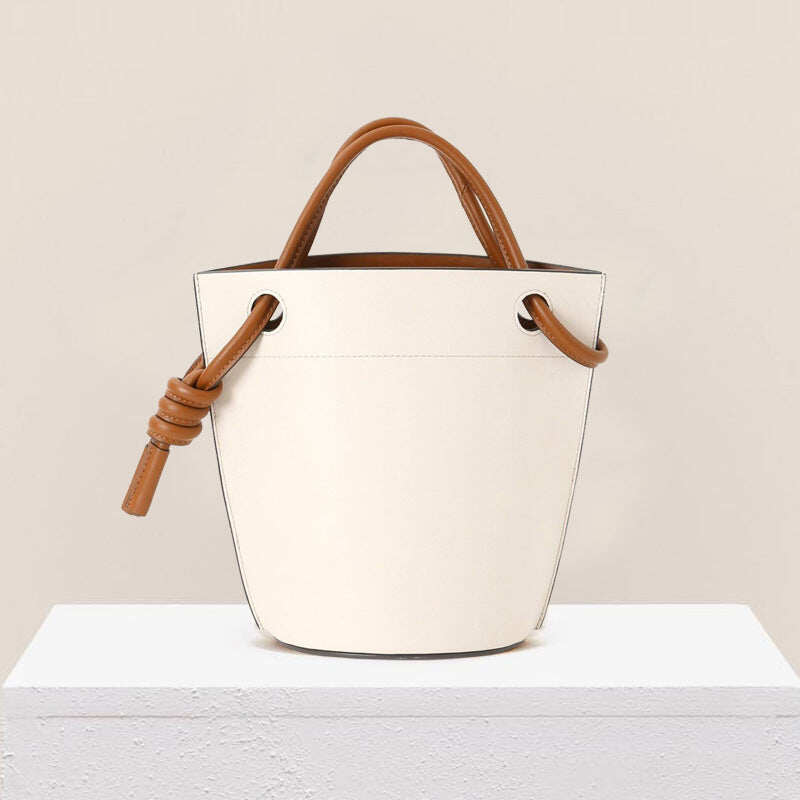 Newest Knot Design PU Large capacity Bucket bag handbags for women