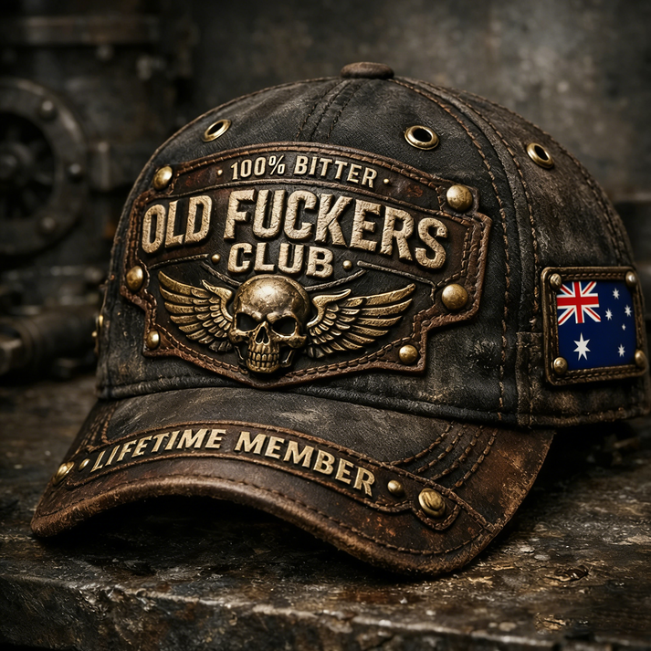 ❤️Old Fuckers Club Handmade Vintage Baseball Cap