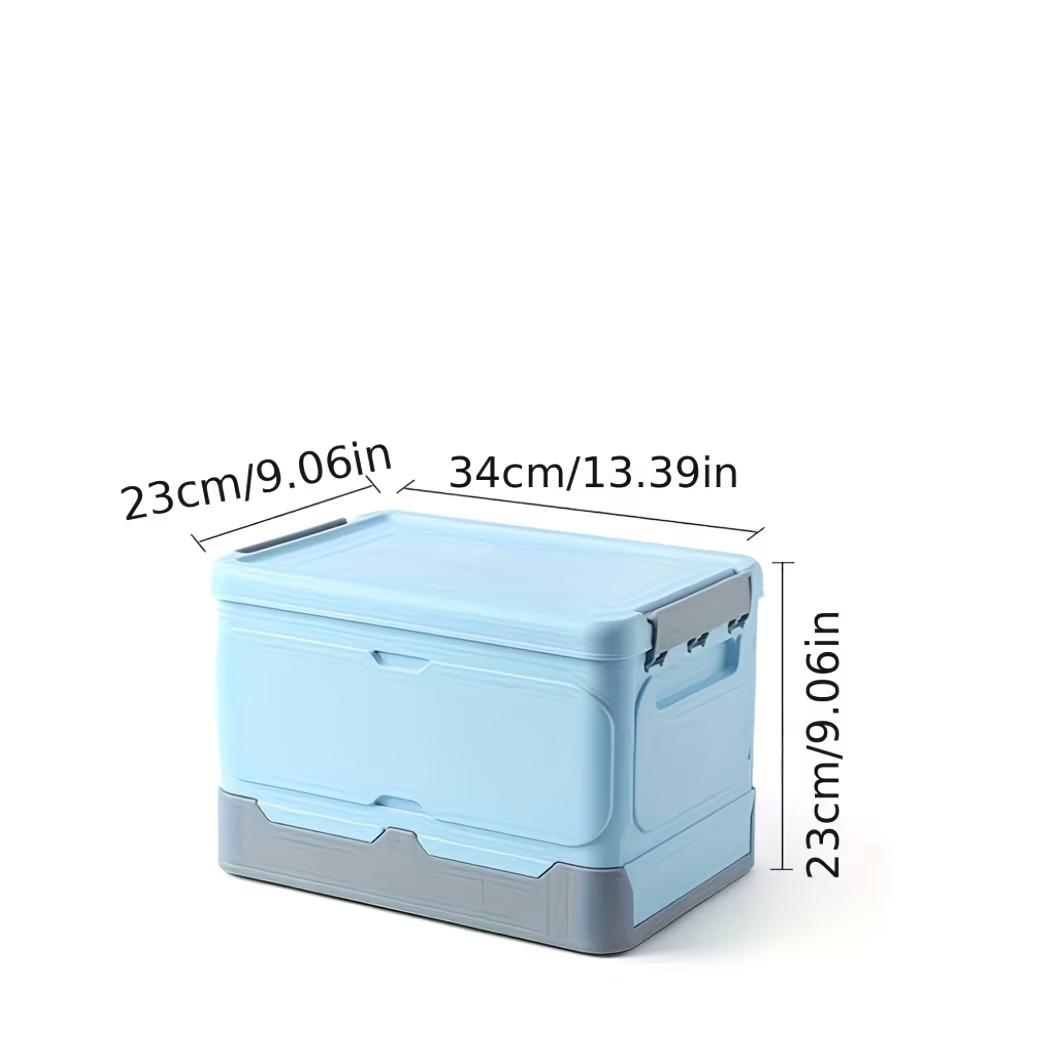 Foldable Storage Box, Book Organizer, Plastic Storage Container, Collapsible Storage Box