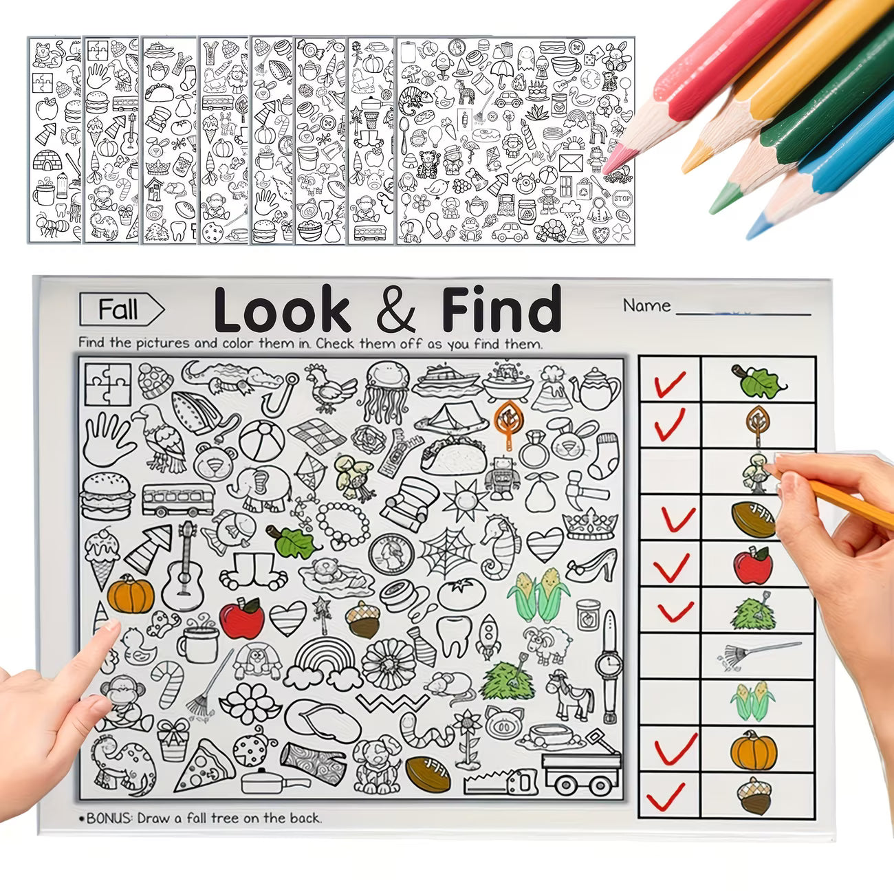 Children's Hidden Object Coloring Book