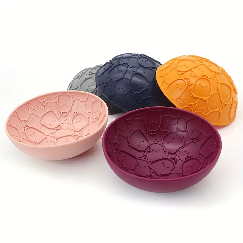 One multi-functional silicone dog feeder, lickable mat, slow-feed bowl.