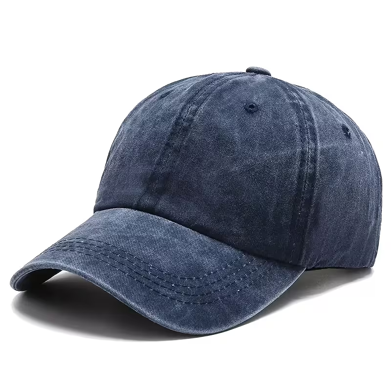 Retro washed baseball cap, solid color washed casual sports cap