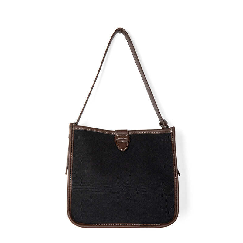 Leather Shoulder Bag Women Handbag With Small Pouch