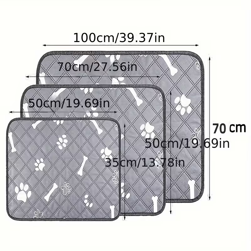 Pet training potty mats with cute cartoon dog and cat designs.