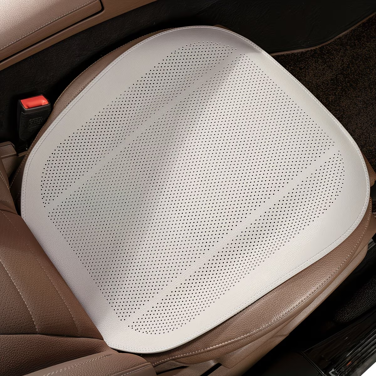 Nappa Car Seat Cushions, Front and Rear Seat Covers, Breathable and Form-Fitting, Four-Season Seat Covers, Car Interior Accessories