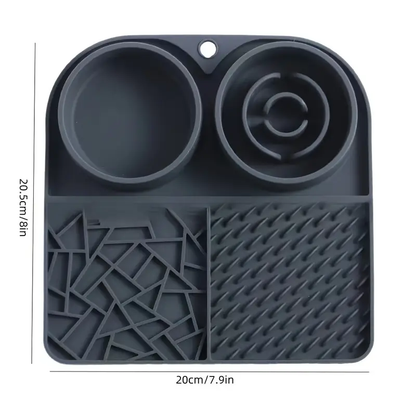 1 silicone slow-feeder for pet cats, multi-functional cat feeding mat