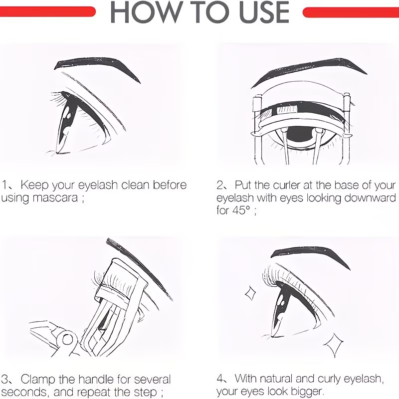 A professional eyelash curler with 10 replacement pads