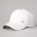 Printed Sequin Double-Heart Baseball Cap