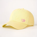 Printed Sequin Double-Heart Baseball Cap