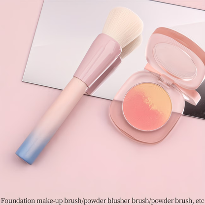 1pc Highlighter Brush With Wooden Handle Multifunctional Professional Face Blush Makeup Brush