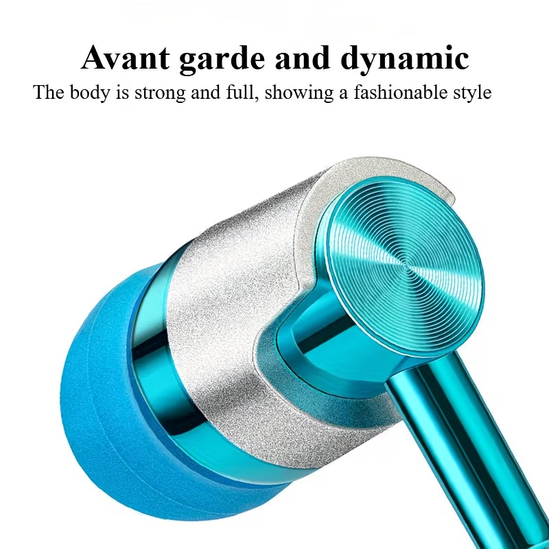 3.5mm wired in ear headphones with in ear noise reduction ergonomic design HiFi stereo sports music headphones