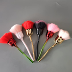 1 rose nail brush, soft hair, powder and powder blusher tool