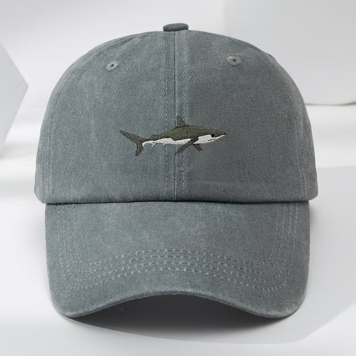 High-quality shark embroidered baseball cap