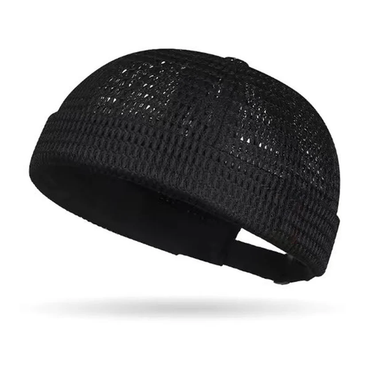 Men's Breathable Brimless Docker Hat – Lightweight Mesh Skull Cap for Summer Outdoor Wear