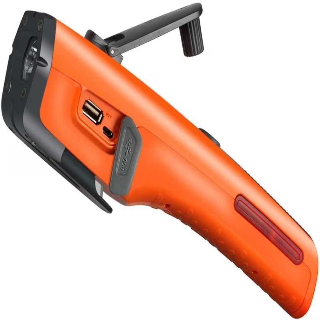 Orange 8-in-1 Car Safety Tool with Long-Lasting Flashlight & Rescue Window Breaker