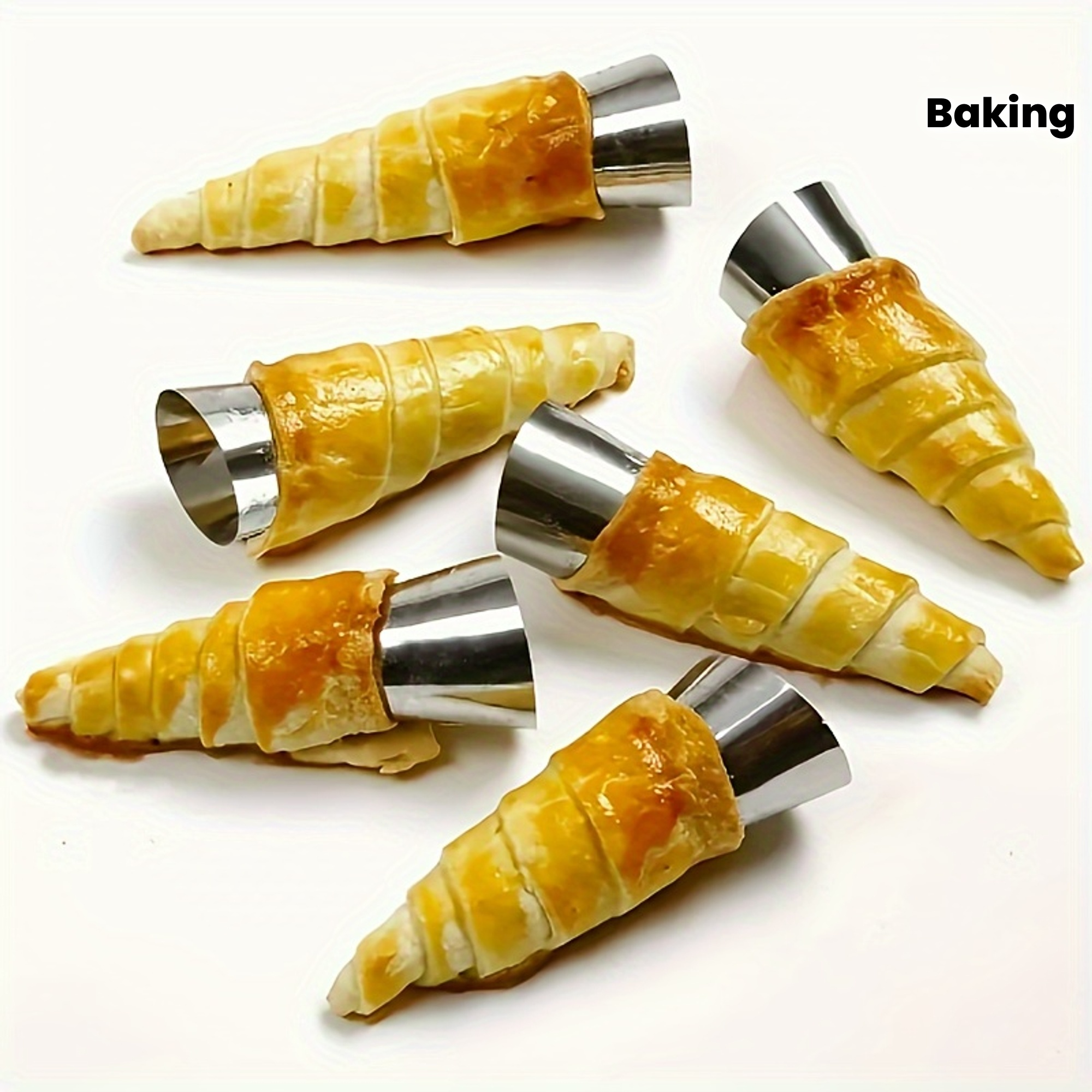 20-piece stainless steel croissant and butter roll mold set