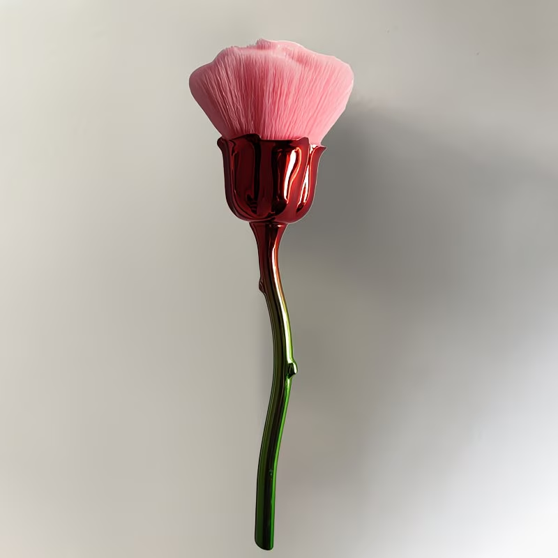 1 rose nail brush, soft hair, powder and powder blusher tool