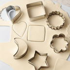 6-piece geometric cookie cutter set, stainless steel pastry molds