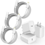 Quick charger for iPhone, iPhone charging cable, 3-pack iPhone charger for fast charging