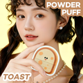 A single round cosmetic sponge for foundation make-up, made of soft material
