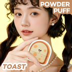 A single round cosmetic sponge for foundation make-up, made of soft material