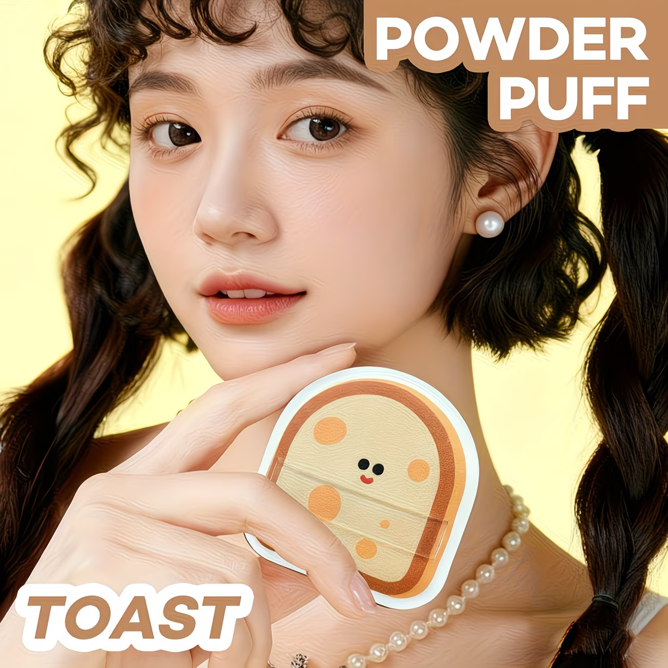 A single round cosmetic sponge for foundation make-up, made of soft material