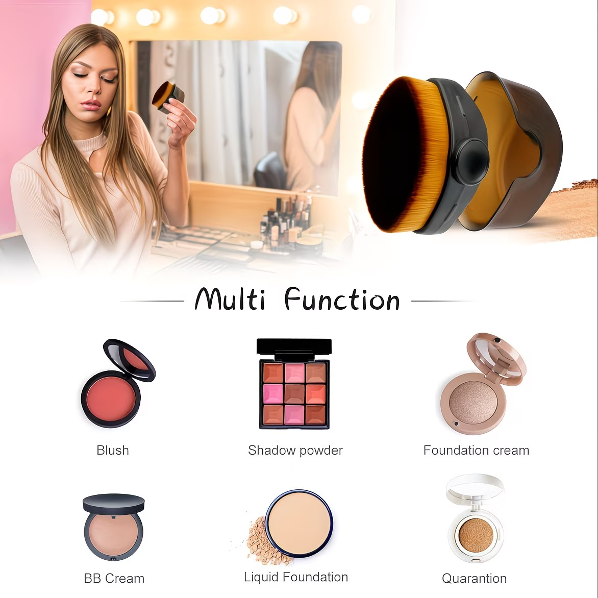 Professional liquid foundation make-up brush, non marking foundation make-up brush