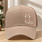 Cute cat print baseball cap