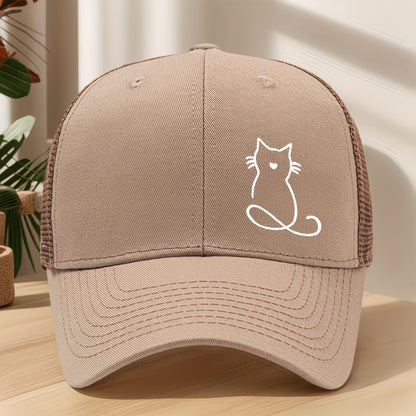 Cute cat print baseball cap