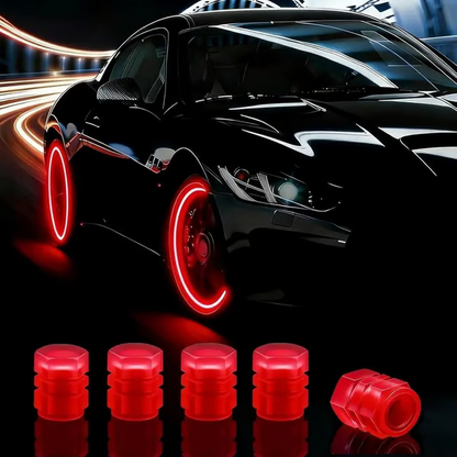 🚗Glow-in-the-Dark Tire Caps 💡