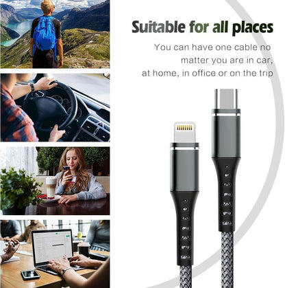USB C to Lightning Cable 2 Pack 6FT iPhone Cable